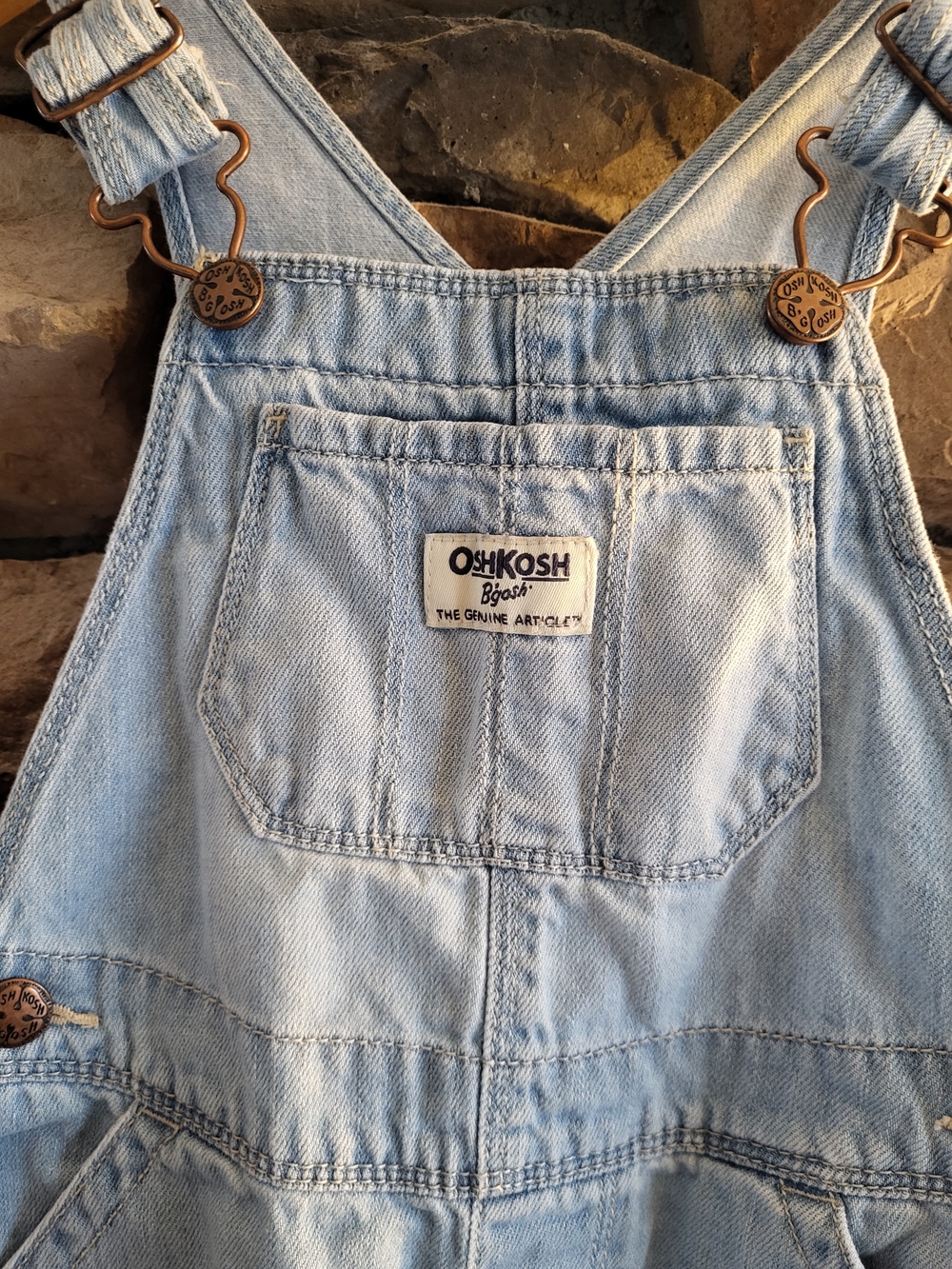 OshKosh B'gosh Light Blue Denim Overalls for Kids - Picture 3 of 9